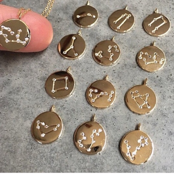 Gemini Zodiac Constellation Pendant Necklace - Picture 3 of 4